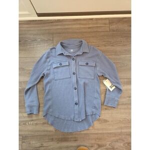 So girls waffle knit oversized top size 6-7